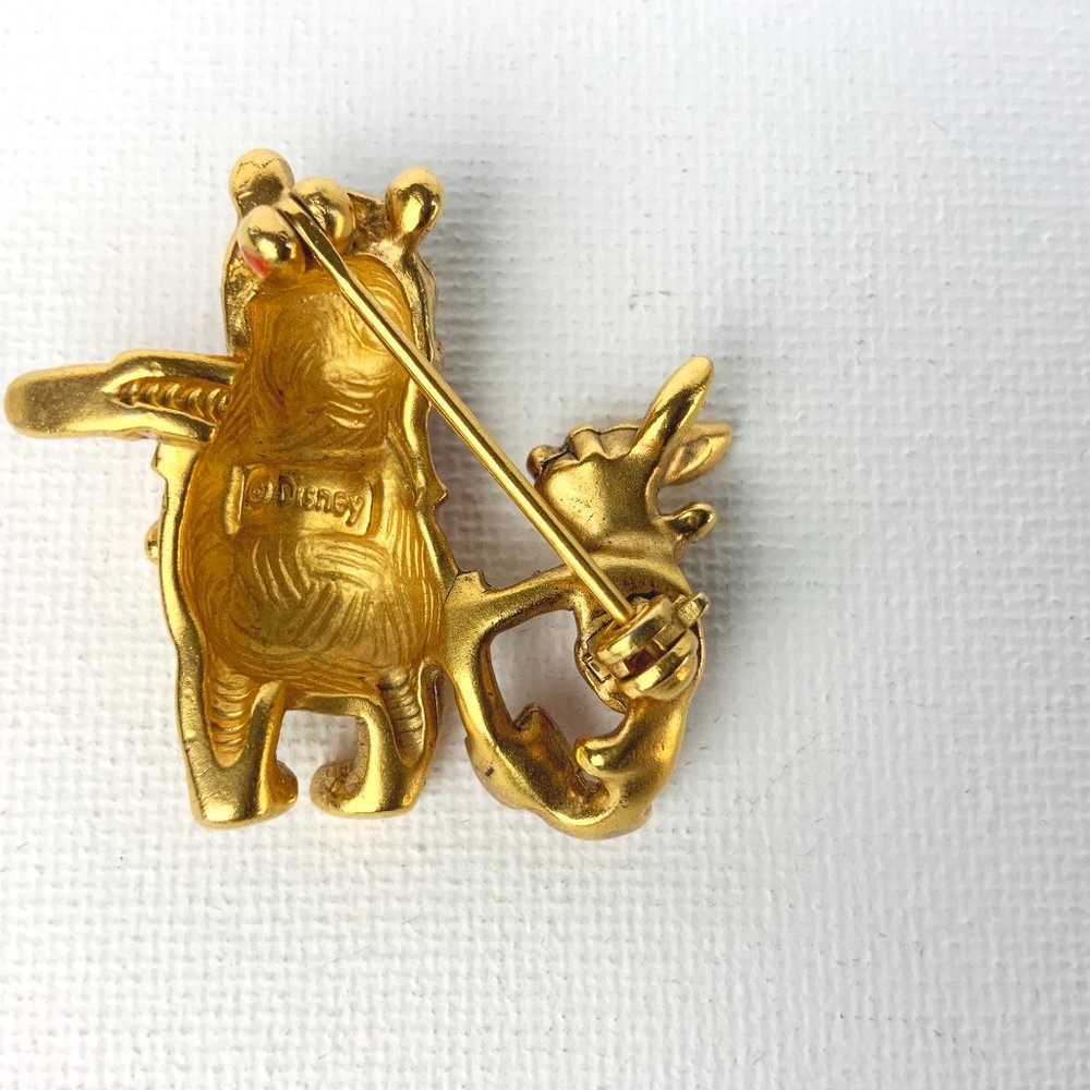 Vintage  Disney Winnie The Pooh  And Piglet Brooch Pin - Picture 14 of 15